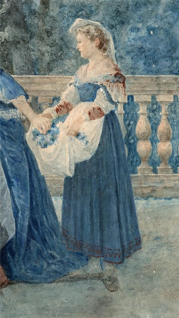 Luigi Maggiorani - Watercolour Painting - Rome / Roma Italy 1875 19th Century10