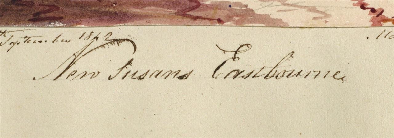 Mary Webster (1794-1883) Watercolour Painting - New Susans Eastbourne 18424