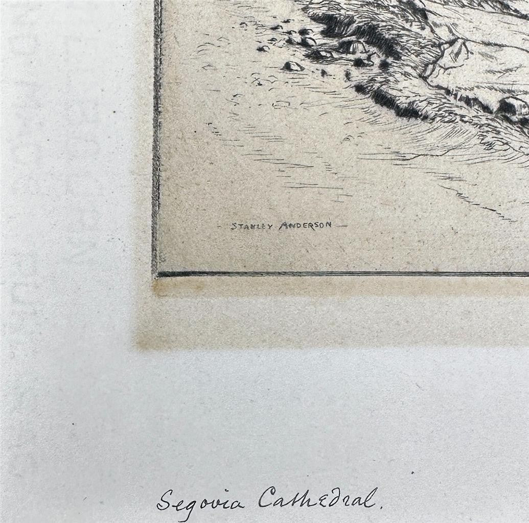 Stanley Anderson (1884-1966) Signed Etching - Segovia Cathedral, 19289