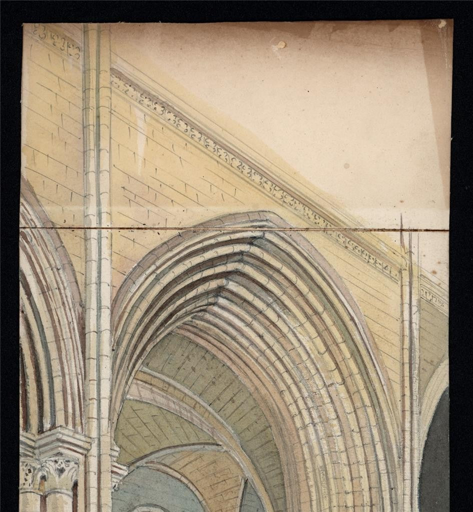 Church Interior Shoreham Sussex Watercolour Painting - James Foster Wadmore5