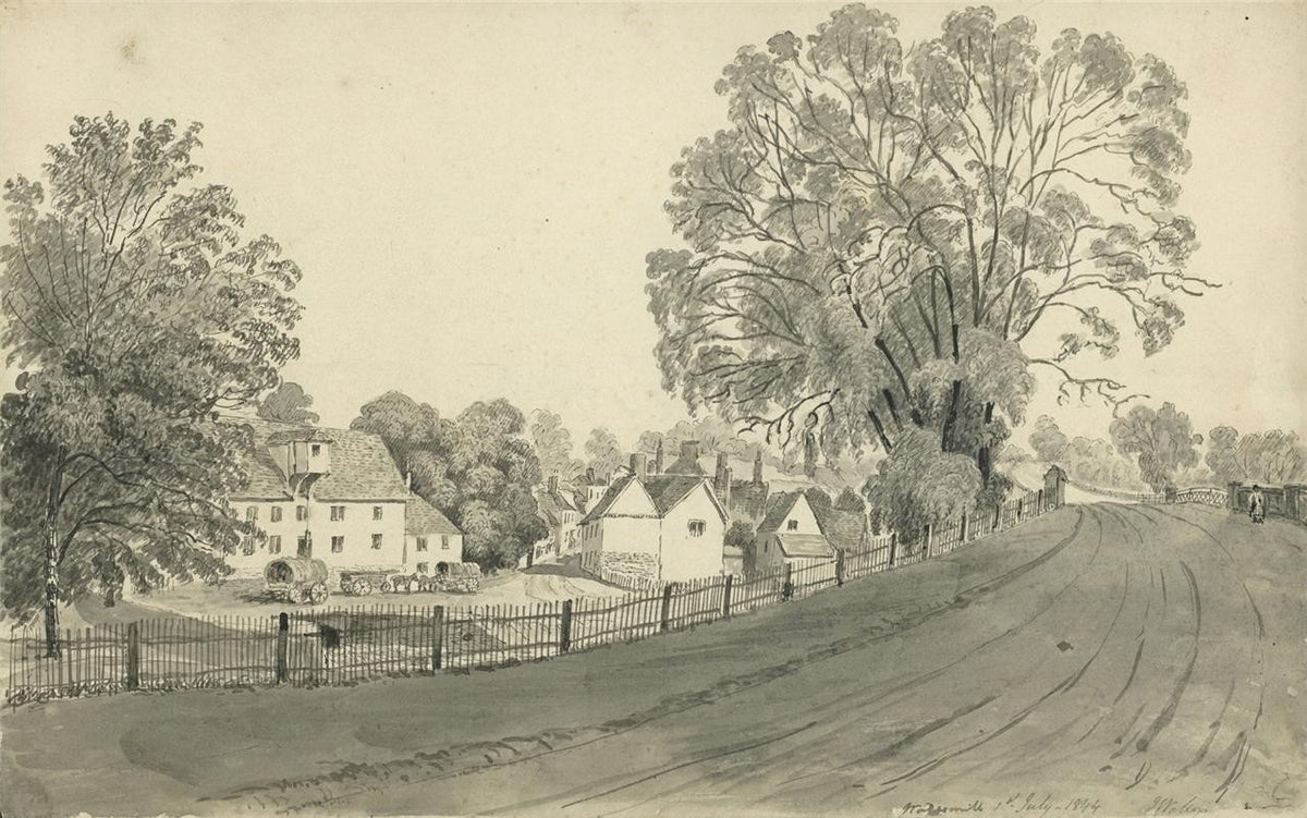James Wilcox (1778-1865) Watercolour Painting - Wadesmill Hertfordshire 18440