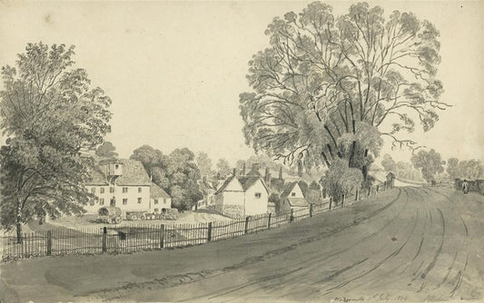 James Wilcox (1778-1865) Watercolour Painting - Wadesmill Hertfordshire 18440