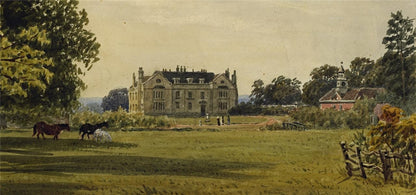 Newland Park? Buckinghamshire c1832 - Antique Watercolour Painting - Nash2