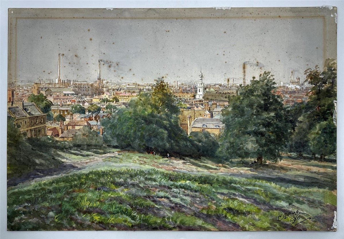 C B Core Watercolour Painting Landscape At Greenwich London 19381