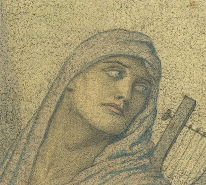 Cecil French (18791953) Pencil Drawing  Elegiac Poet4