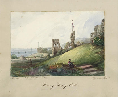 Mary Webster (1794-1883) - Watercolour Painting - Ruins Of Hastings Castle 18427