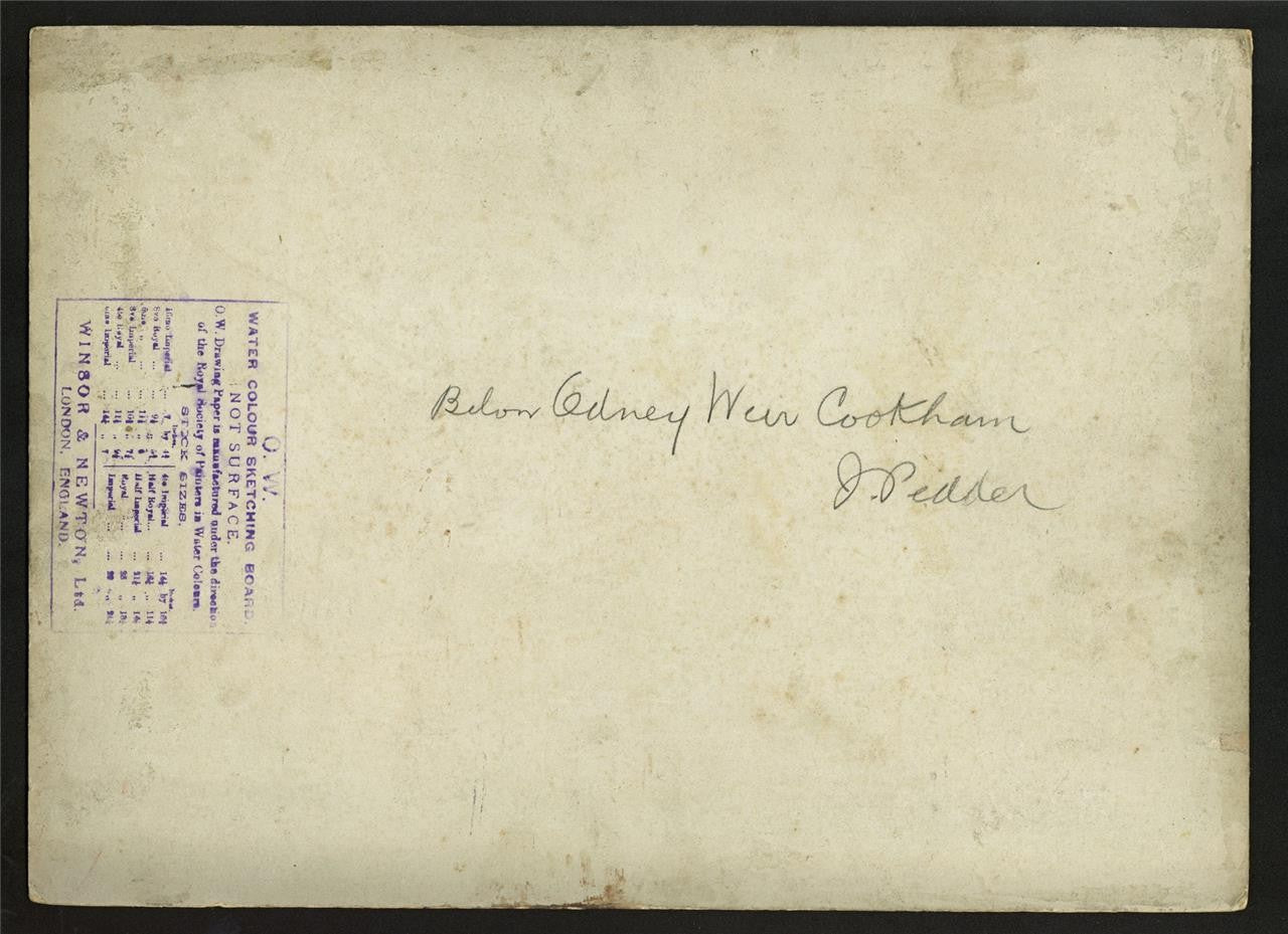 John Pedder (1850-1929) Watercolour Painting Odney Weir Cookham Berkshire3