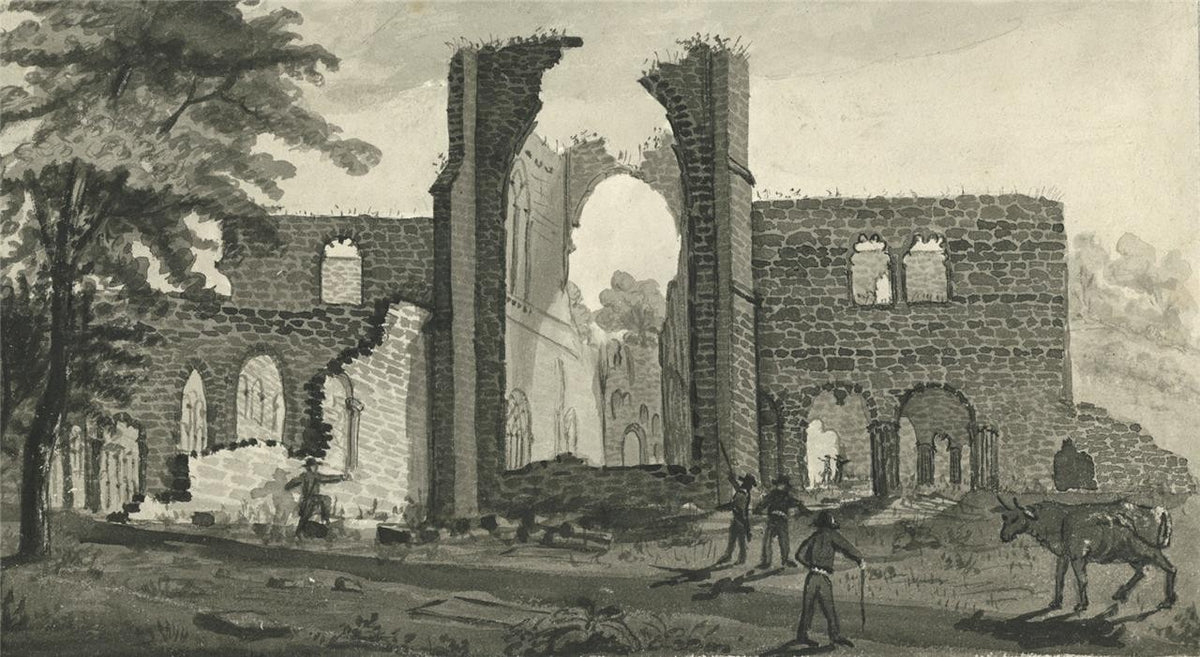 James Wilcox (1778-1865) Watercolour Painting Furness Abbey 18042