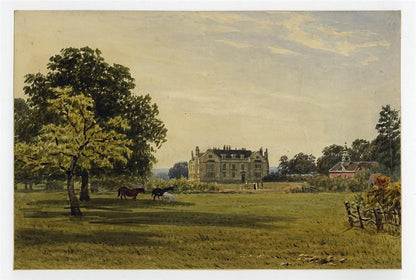 Newland Park? Buckinghamshire c1832 - Antique Watercolour Painting - Nash1