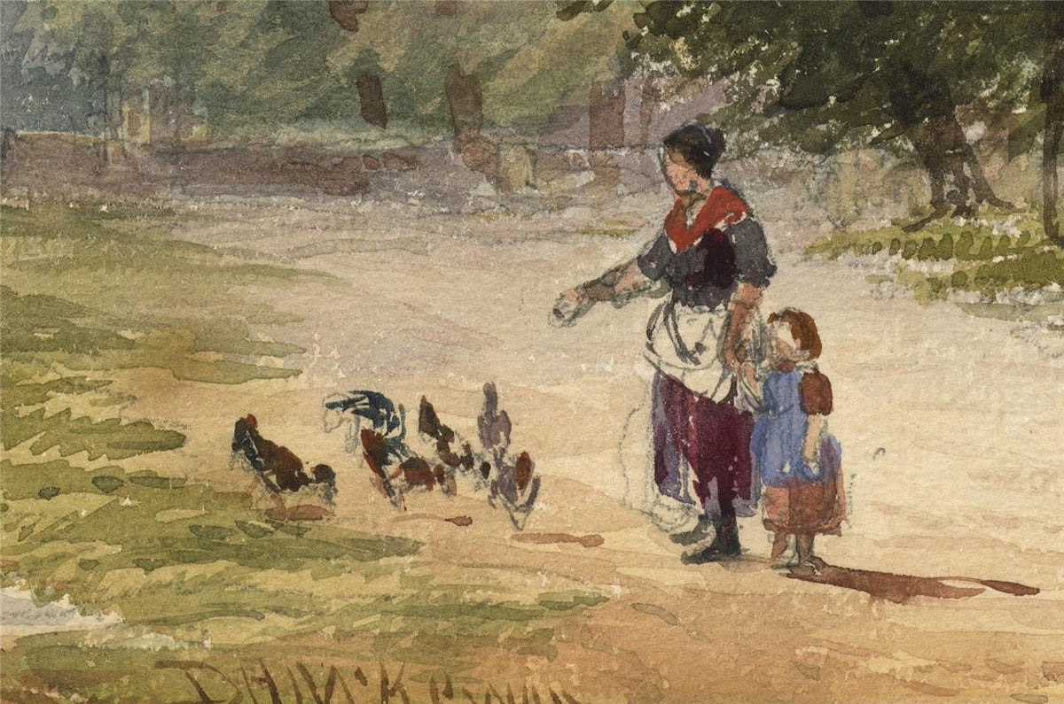 David Hall McKewan - Watercolour Painting - Village Landscape - 19th Century3