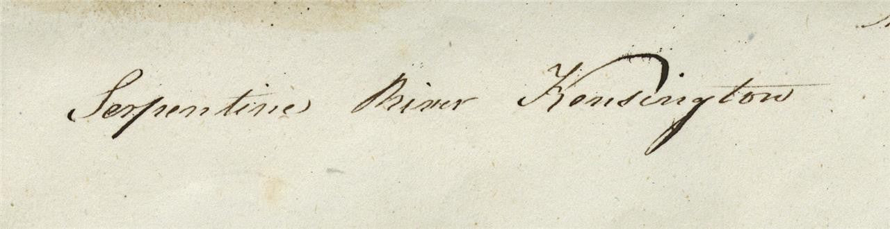 Mary Webster (1794-1883) Watercolour Painting Serpentine Kensington London 18424