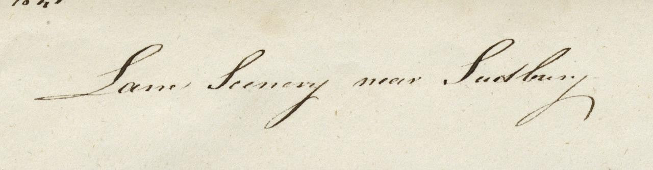 Mary Webster (1794-1883) Watercolour Painting - Near Sudbury London 18414