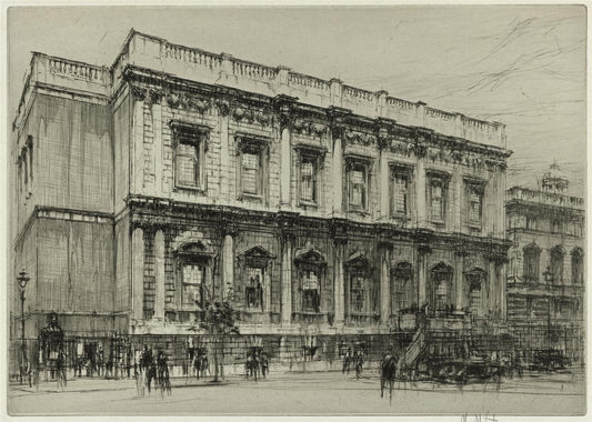 William Walcot (1874-1943) Pencil Signed Etching The Banqueting House, Whitehall0
