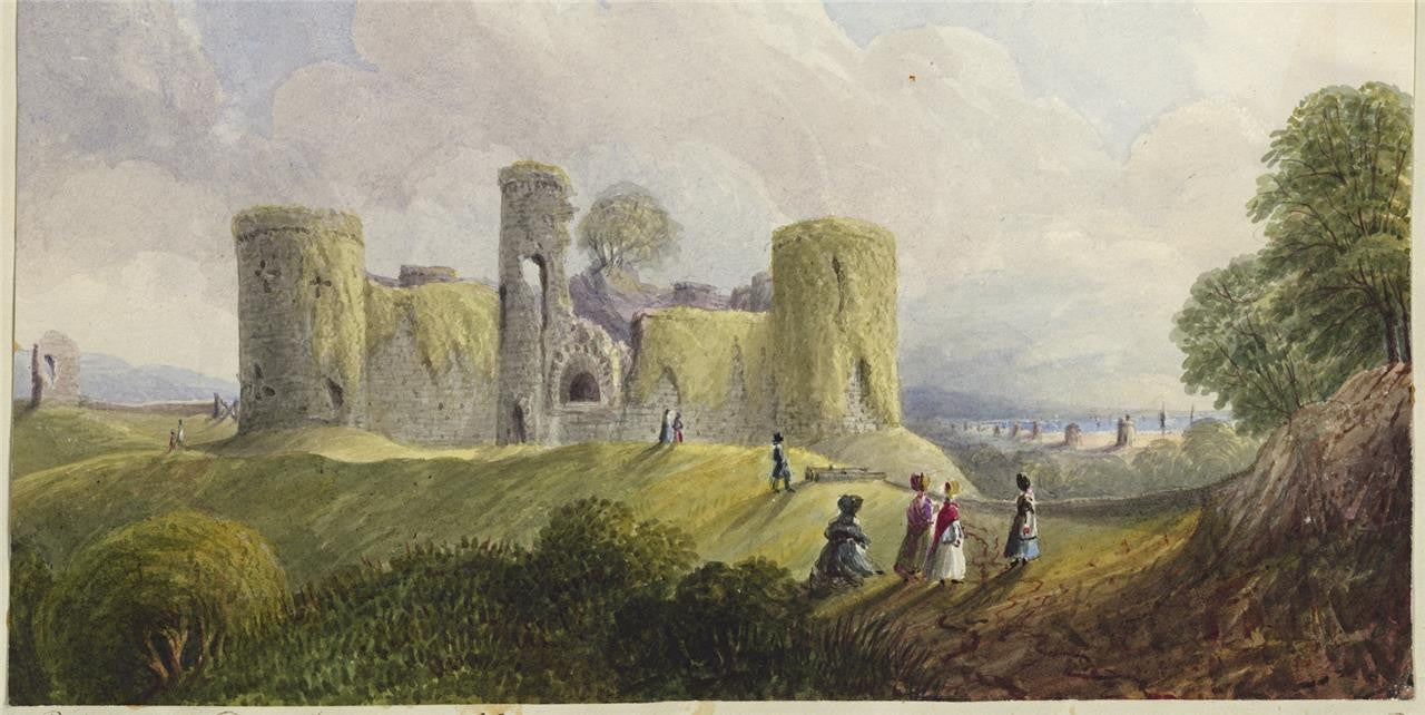 Mary Webster (1794-1883) - Watercolour Painting - Pevensey Castle Sussex 18425