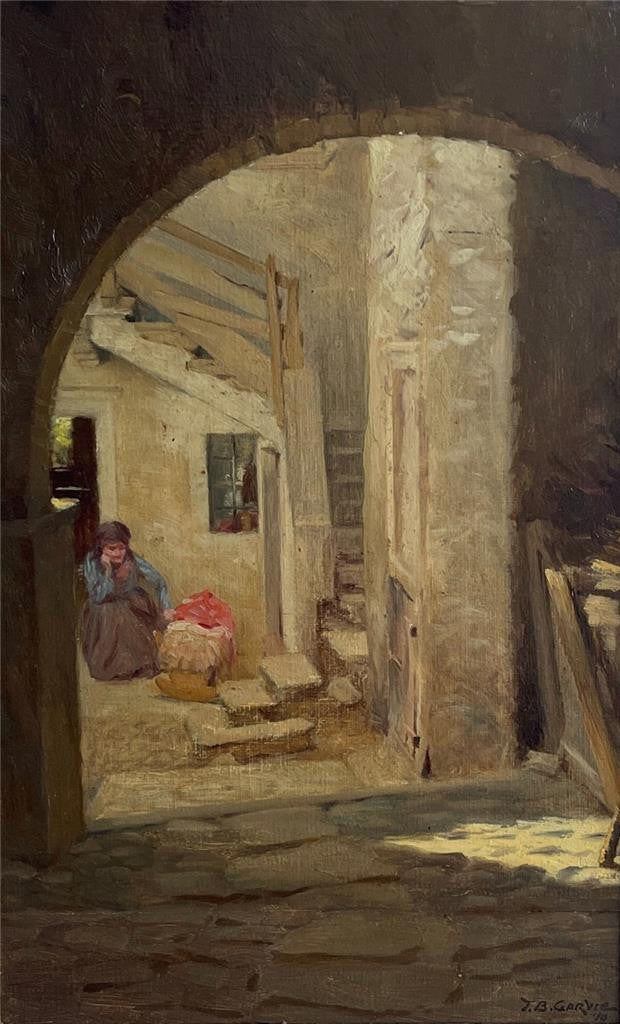 Thomas Bowman Garvie (1859-1944) Oil Painting Baveno Maggiore Italy 19101