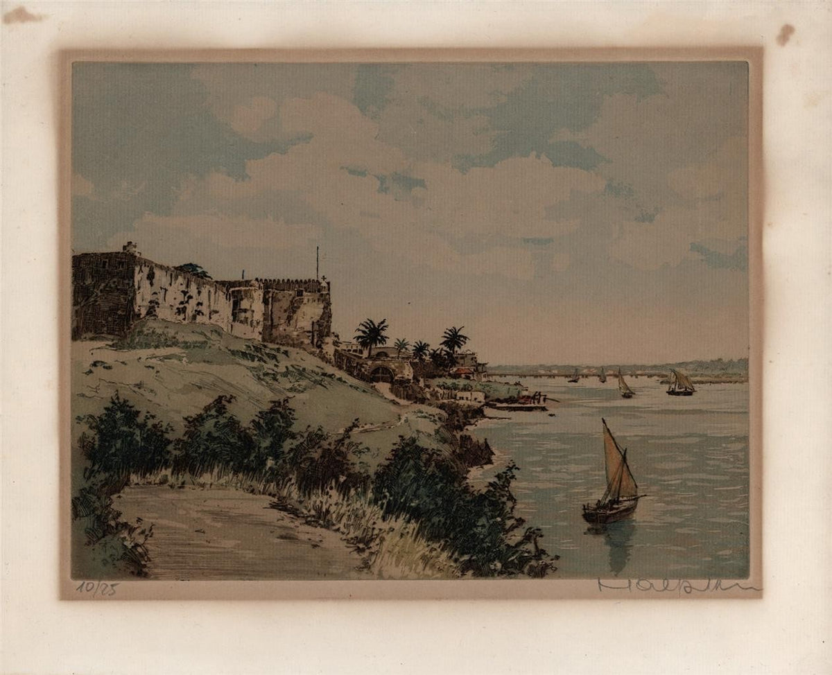 Frederick Halpern - Signed Etching Continental Landscape - 20th Century - 10/254