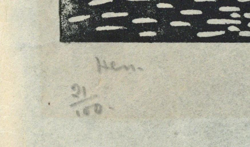 Phyllis Chilton Osborne - Pencil Signed Wood Engraving - Hen - 1931 - 21/1003