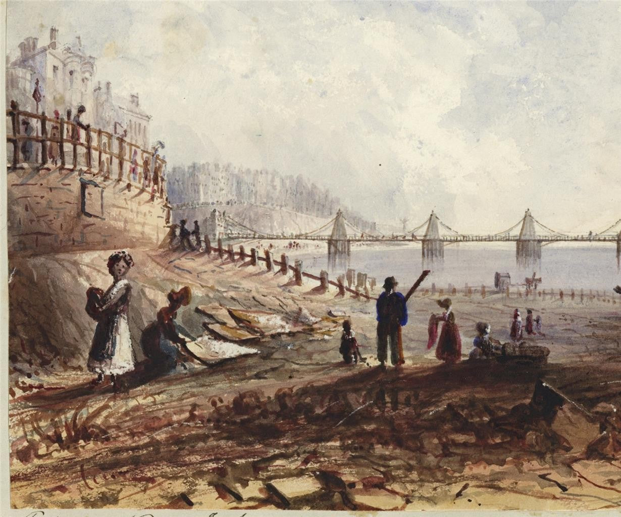 Mary Webster (1794-1883) - Watercolour Painting - Chain Pier Brighton 18386