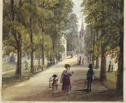Mary Webster (1794-1883) Watercolour Painting Old Well Walk Cheltenham 18405