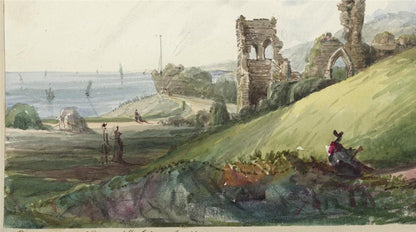 Mary Webster (1794-1883) - Watercolour Painting - Ruins Of Hastings Castle 18425