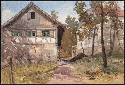 Sir George Charles D’Aguilar - Watercolour Painting Near Salenstein Switzerland4