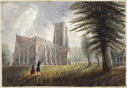 Mary Webster (1794-1883) - Watercolour Painting - Herne Church 18460