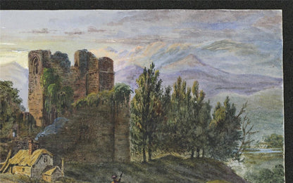 Thirlwall Castle Northumberland - Small Watercolour Painting - 19th Century5