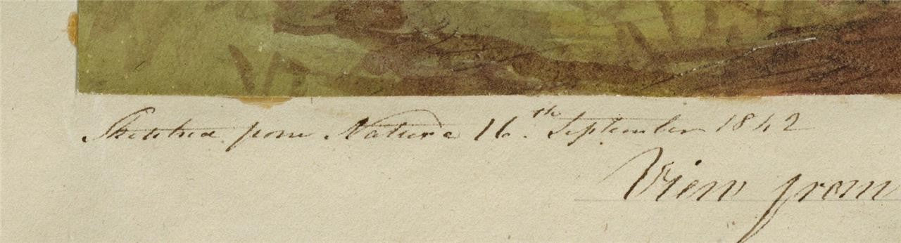 Mary Webster (1794-1883) Watercolour Painting Near Compton Place Eastbourne 18423