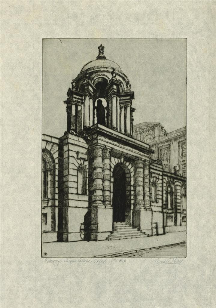 Cyril Edward Power (1872-1951) Pencil Signed Etching Queen's College Oxford6