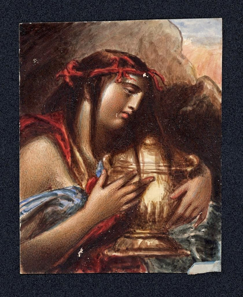 Emma Eleonora Kendrick (1788-1871) Miniature Painting Thetis Portrait Study1