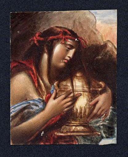Emma Eleonora Kendrick (1788-1871) Miniature Painting Thetis Portrait Study1