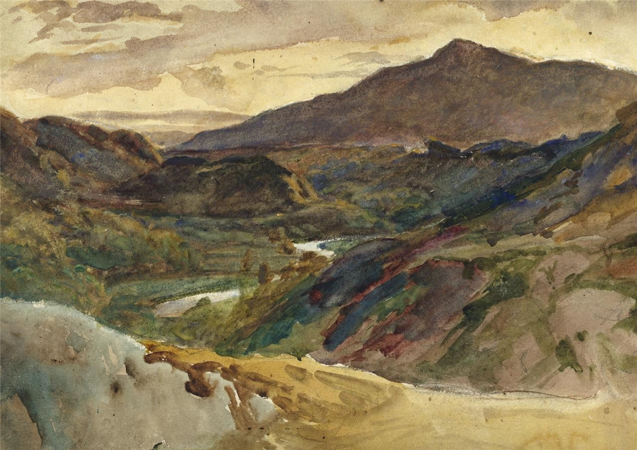 Walter Duncan (1848-1932) - Watercolour Painting - Moel Siabod Lledr Valley 18743