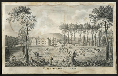 View Of Nethercot House Watercolour Painting Late 18th / Early 19th Century1