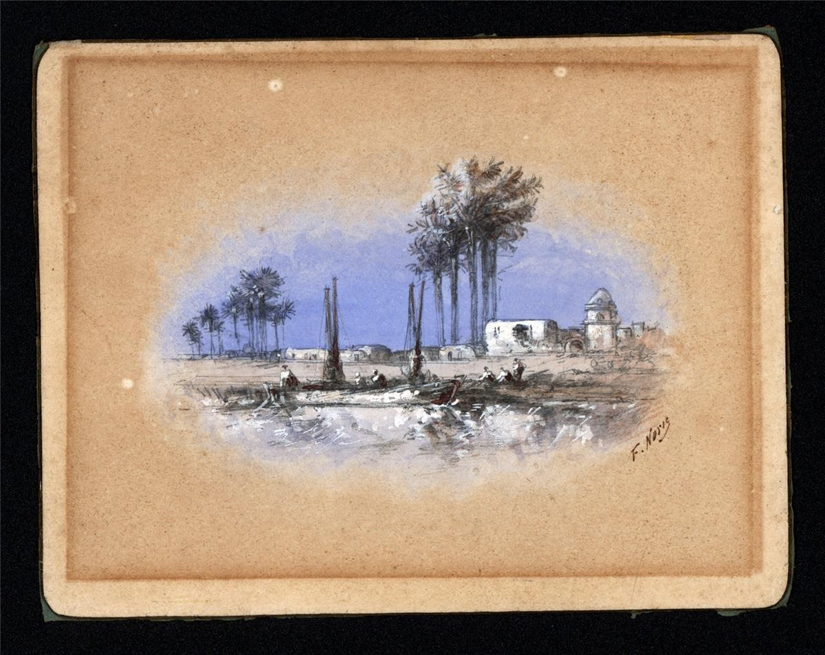 Frank V. Norie - Miniature Watercolour Painting - North Africa - 19th Century1
