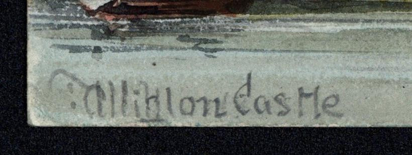 Allington Castle Kent Small Watercolour Painting - James Foster Wadmore1