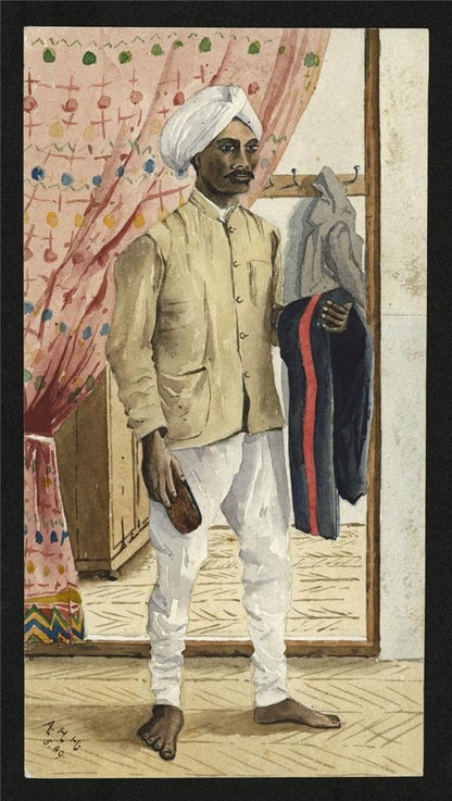 Chokra Portrait India 1889 - Watercolour Painting - Arthur Herbert Hussey2