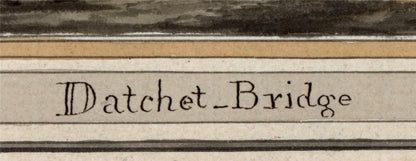 Datchet Bridge River Thames - Antique Watercolour Painting - Early 19th Century5