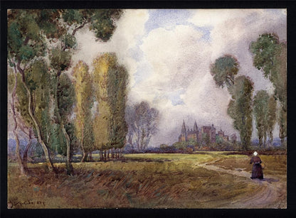 Alfred Crowdy Lovett (1862-1919) Watercolour Painting Loches France Landscape3