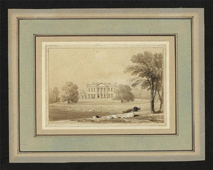 John Preston Neale (1780-1847) Watercolour Painting Silwood Park Berkshire1