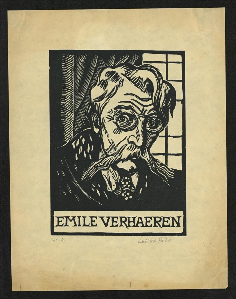 Ludovic-Rodo Pissarro (1878-1952) Signed Wood Engraving - Emile Verhaeren1