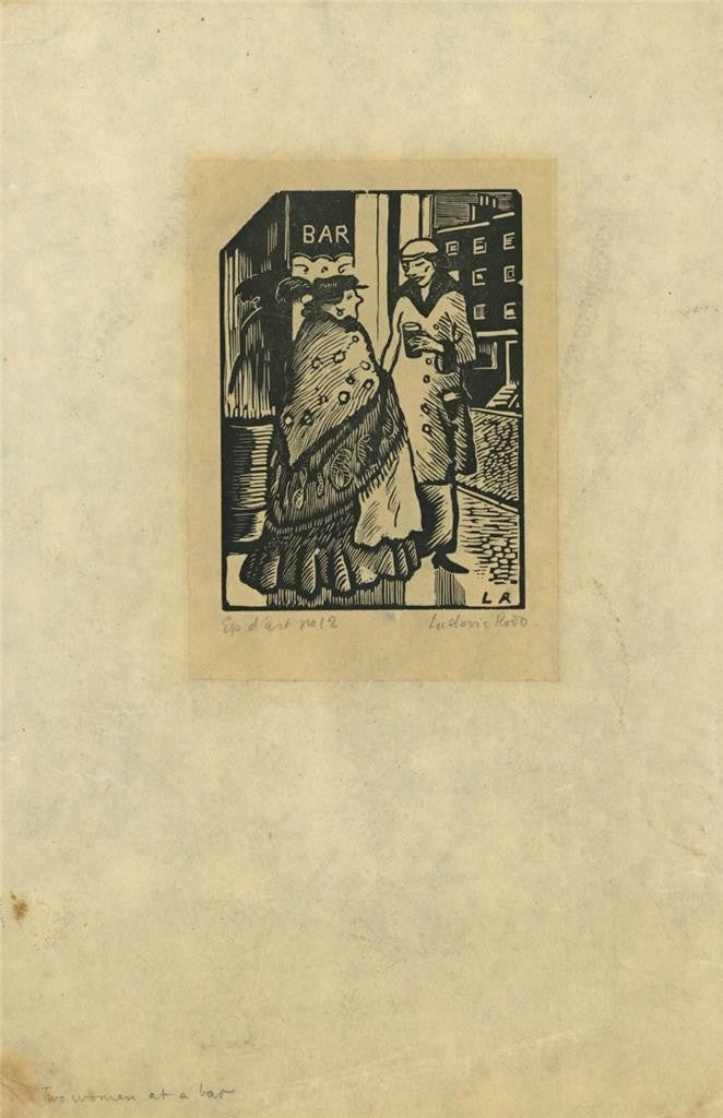 Ludovic-Rodo Pissarro (1878-1952) Signed Wood Engraving - Two Woman At A Bar5