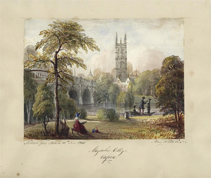 Mary Webster (1794-1883) Watercolour Painting - Magdalen College Oxford 18409