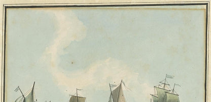 Dutch Fishing Boats - Seascape - Antique Watercolour Painting - 19th Century6
