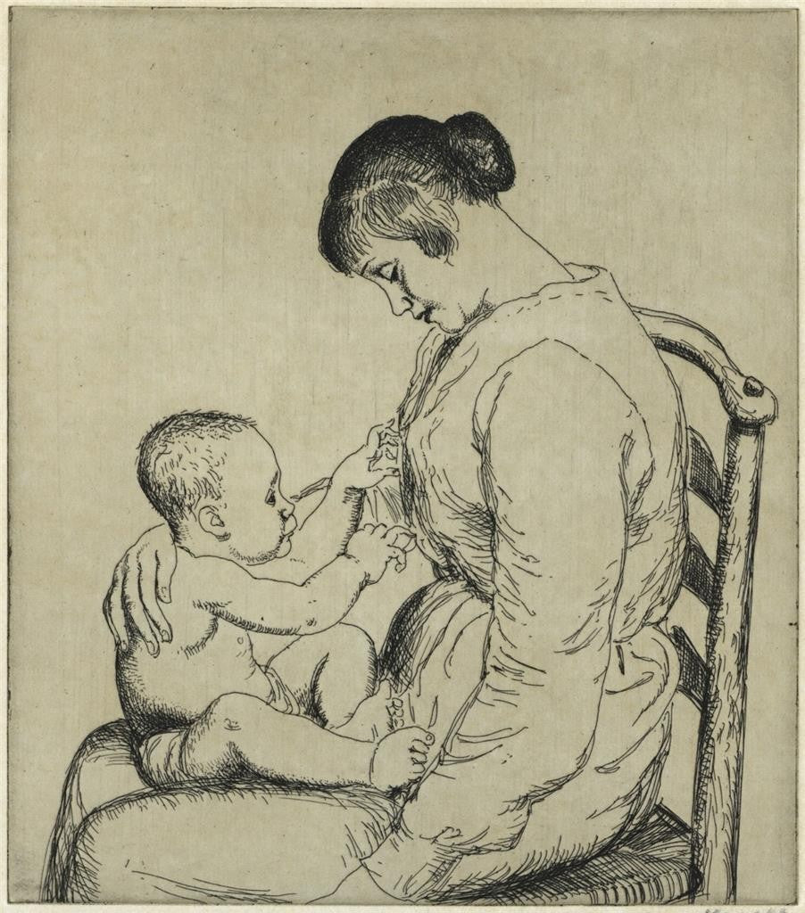 Dame Laura Knight (18771970) Pencil Signed Etching Mother & Child0