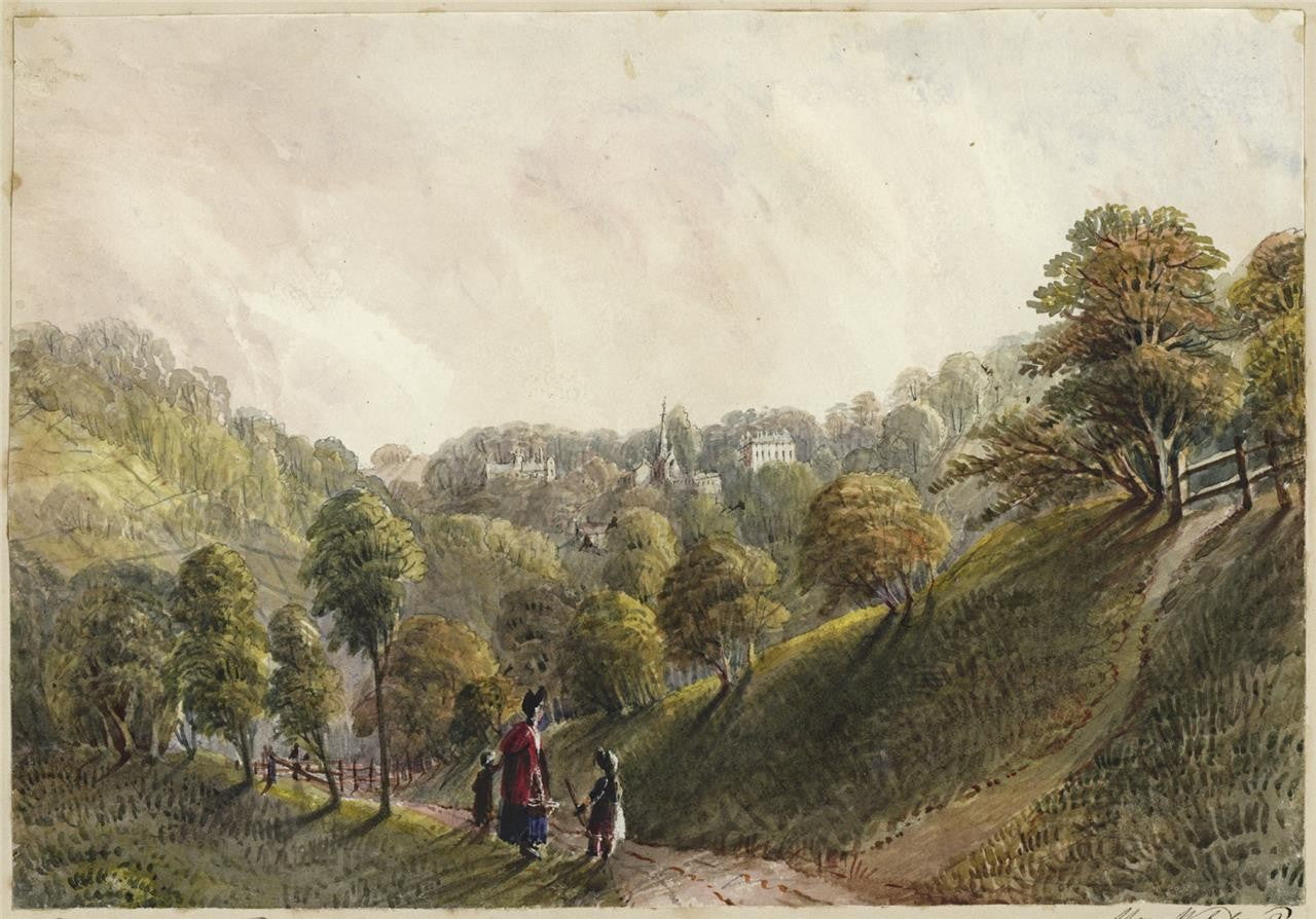 Mary Webster (1794-1883) - Watercolour Painting Dowdeswell Near Cheltenham 18400