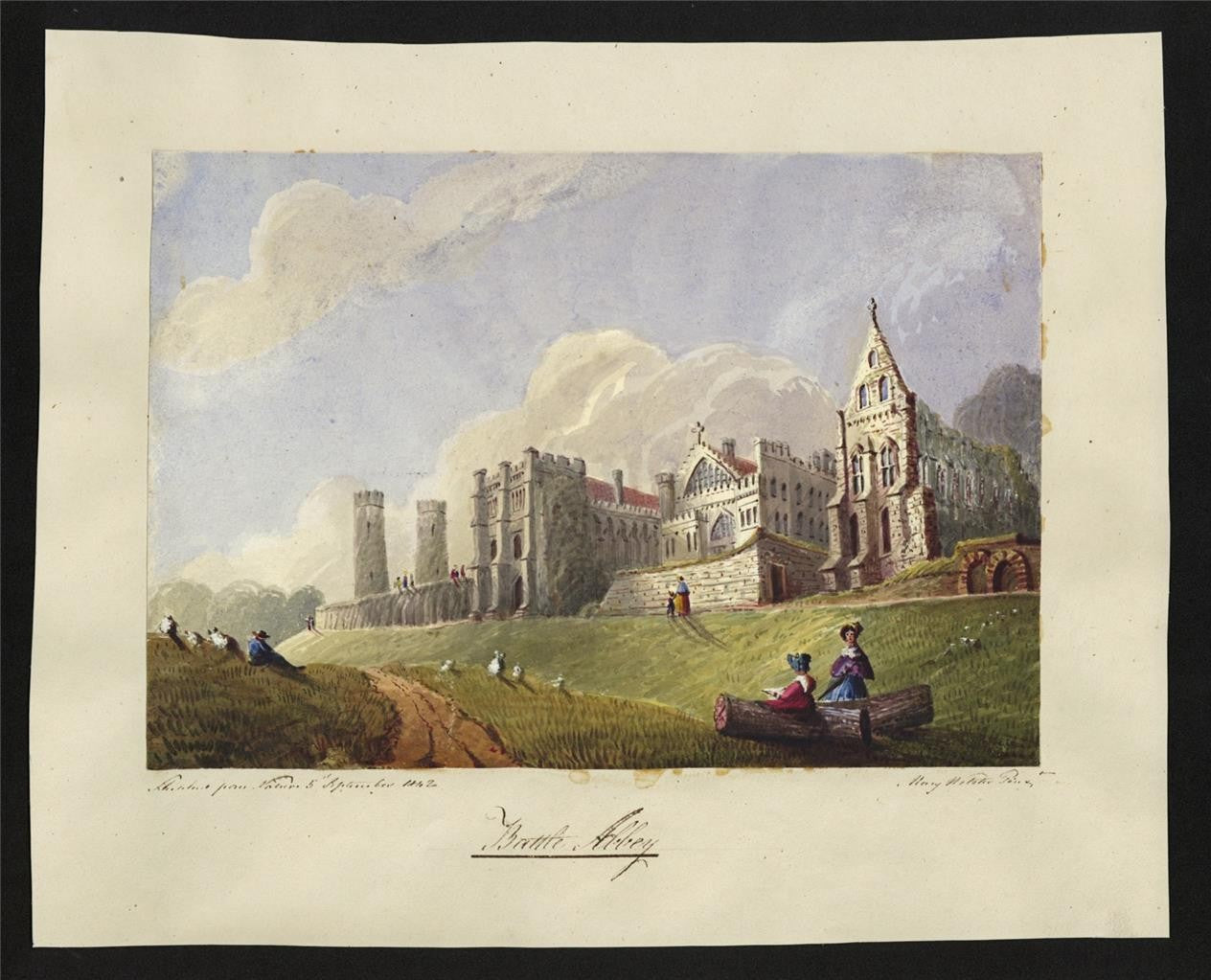 Mary Webster (1794-1883) - Watercolour Painting - Battle Abbey 18421