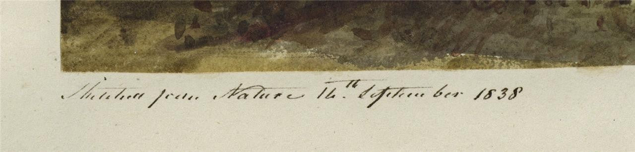 Mary Webster (1794-1883) Watercolour Painting Bridge At Kensington London 18385