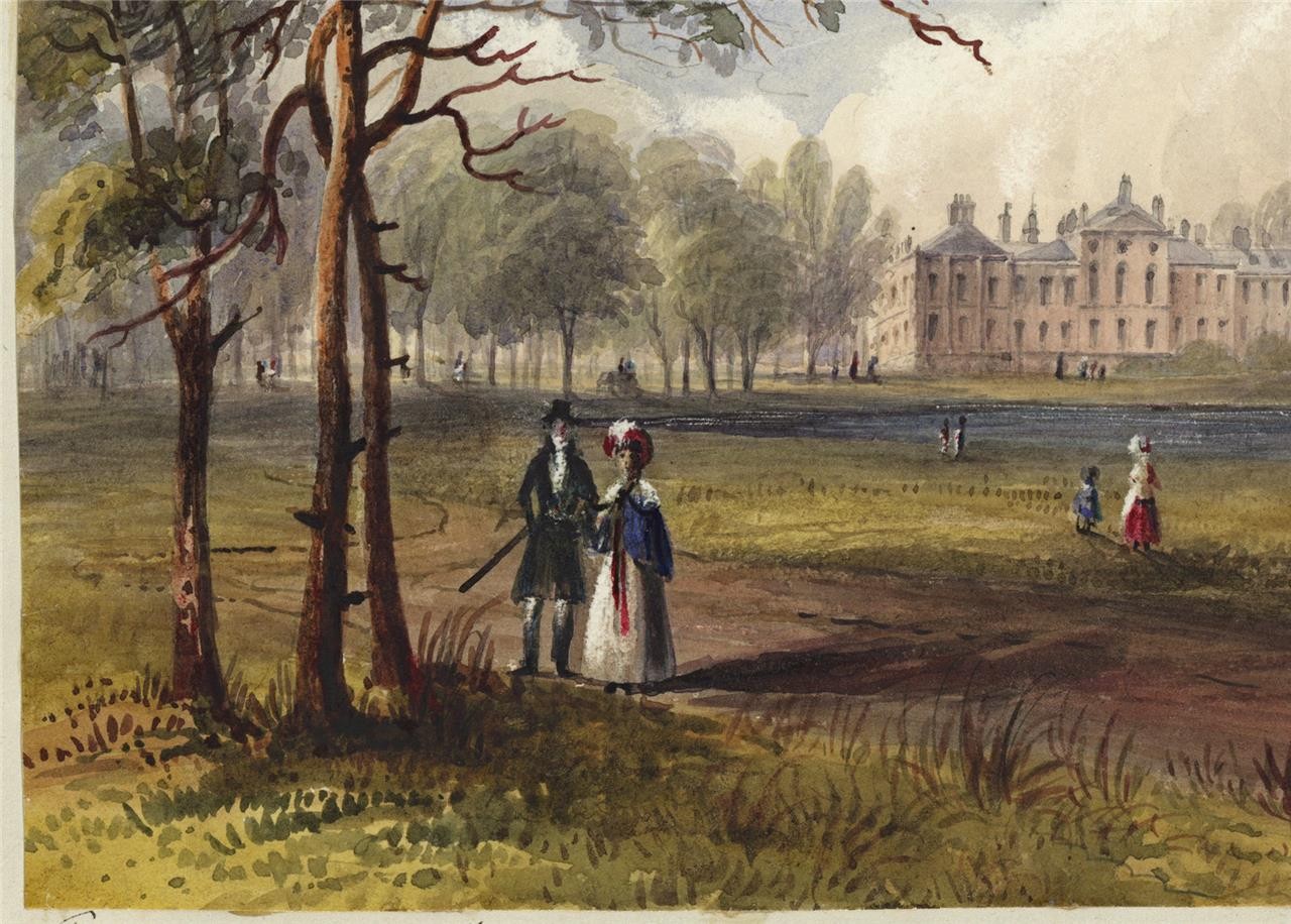 Mary Webster (1794-1883) Watercolour Painting - Kensington Palace London 18386