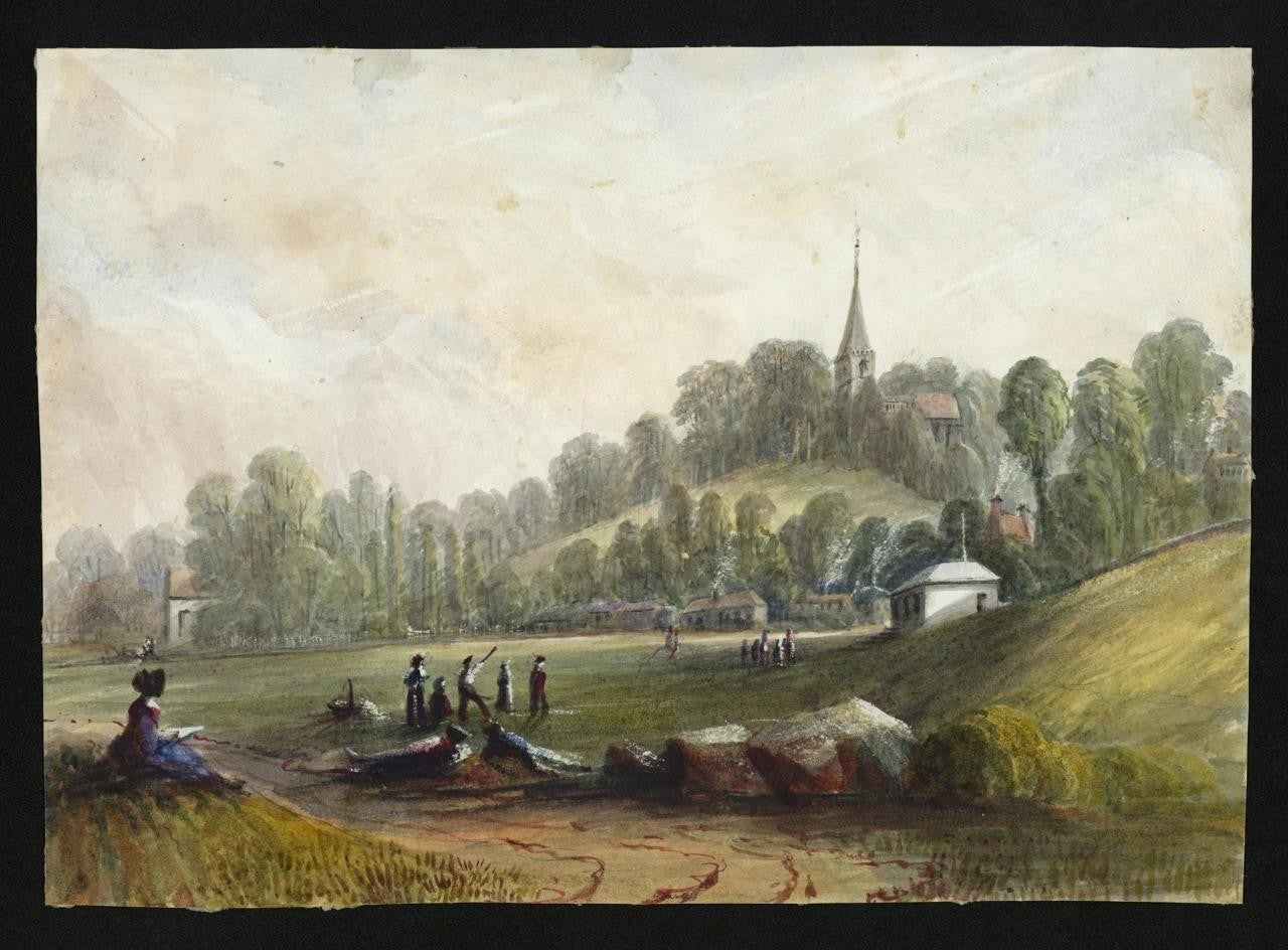 Mary Webster (1794-1883) Watercolour Painting - Harrow Church London 18401