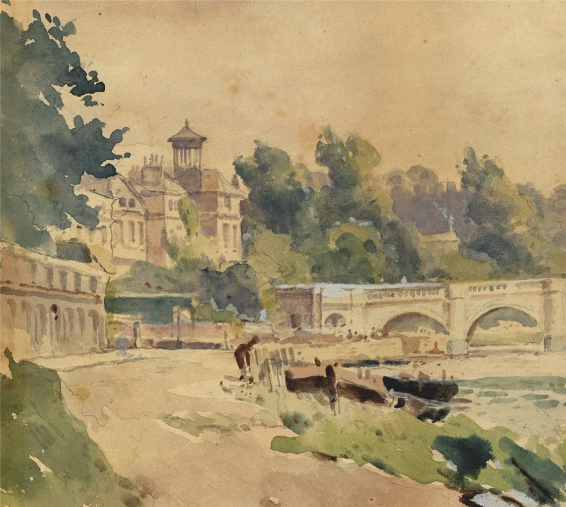 Richmond Bridge London - Watercolour Painting - Late 19th / Early 20th Century2